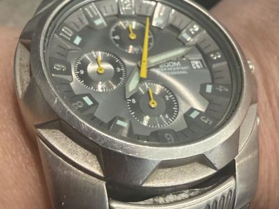 Nixon 200M Water Resistant Chronograph Watch with Stainless Steel Band