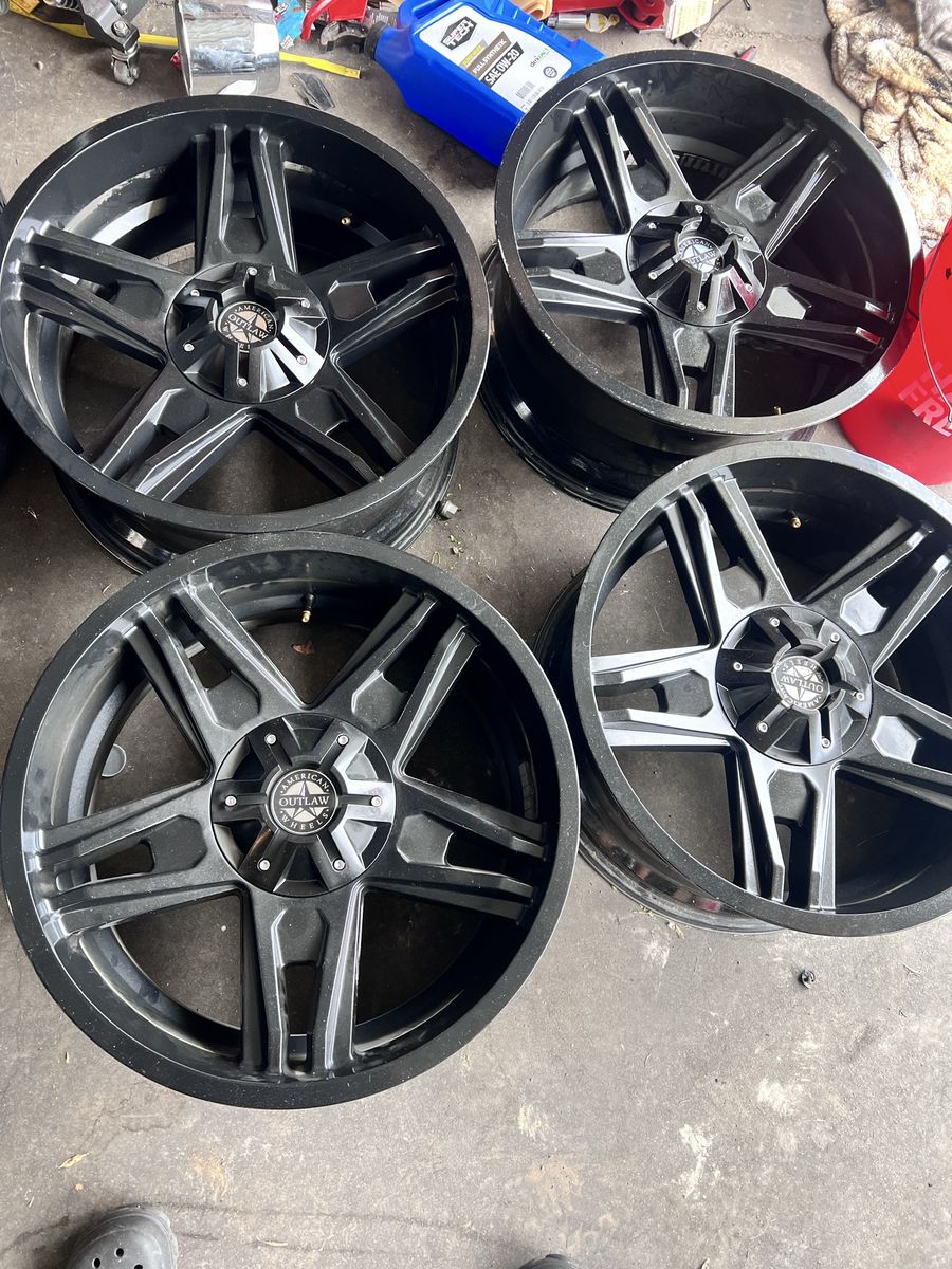 20x9 American Outlaw Wheels 6x5.5 Chevy GMC Toyota