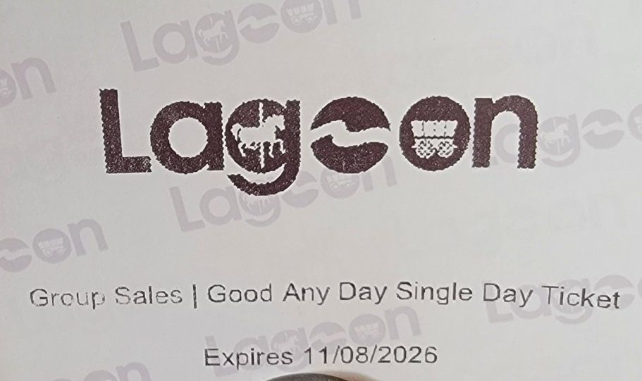 Lagoon Amusement Park Good Any Day Single Day Ticket Expires 11/08/2026