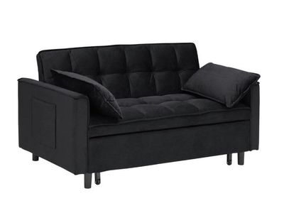 Modern Velvet Sofa Pull-Out Bed 3-In-1