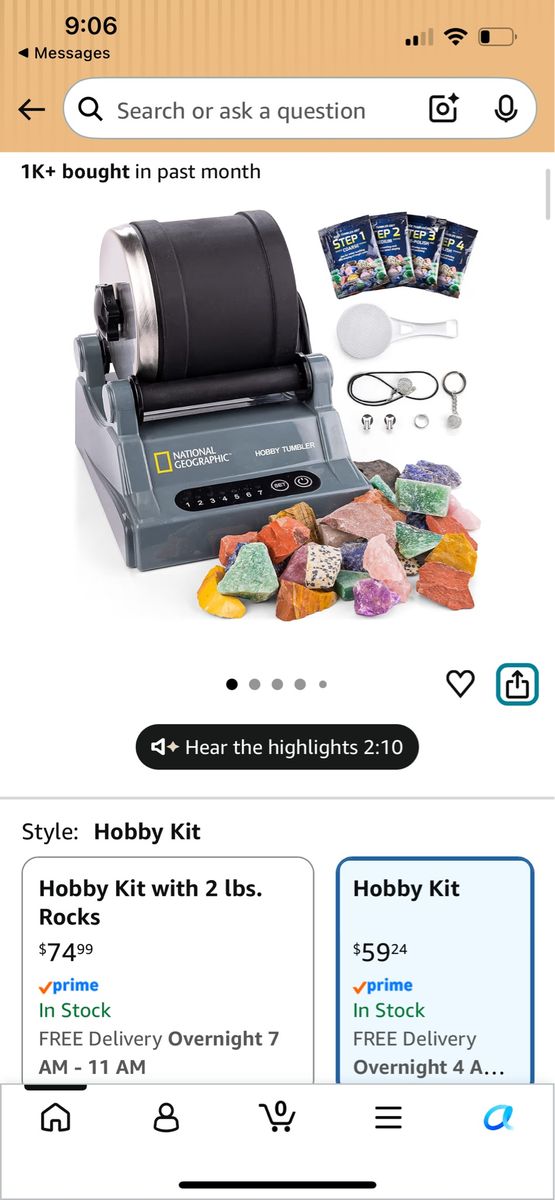 Rock tumbling kit