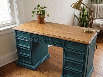 Refinished Broyhill Solid Wood Desk