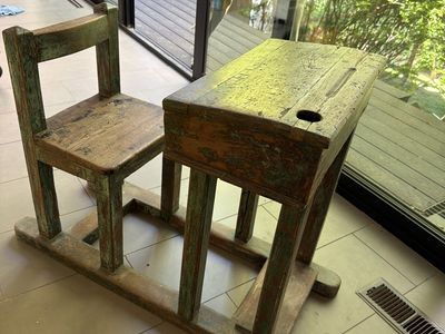 antique/vintage Indian school furniture