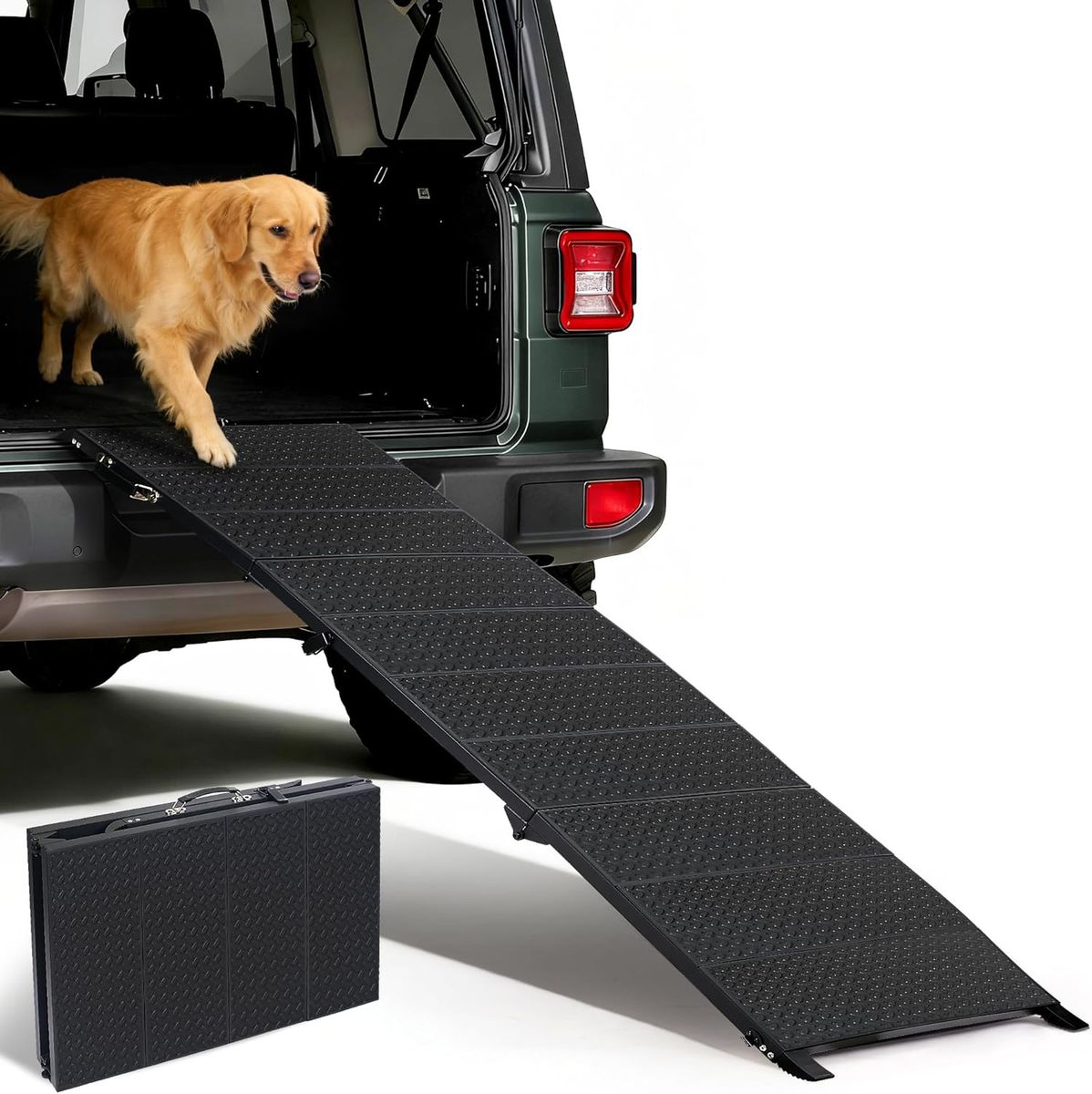 71" L x 18" W Foldable Travel Long Dog Ramp, Supports up to 350 lbs
