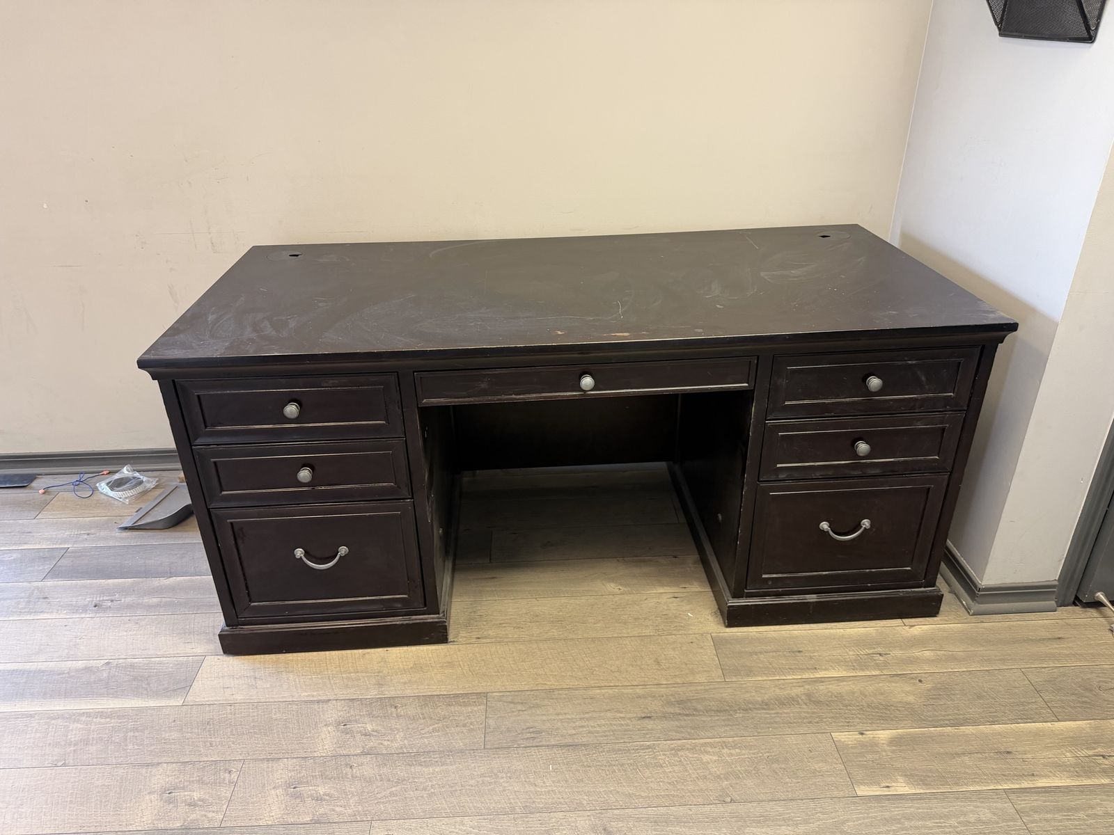 Executive Office Desks (Set of 2) — Espresso Finish