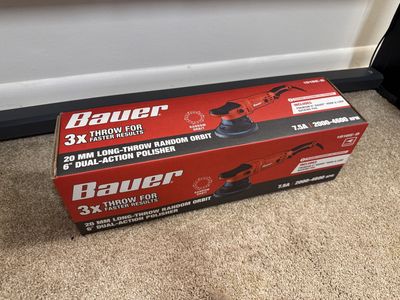 Bauer 1916E-B 6" Dual-Action Random Orbit Polisher - 7.5A, 2000-4600 RPM