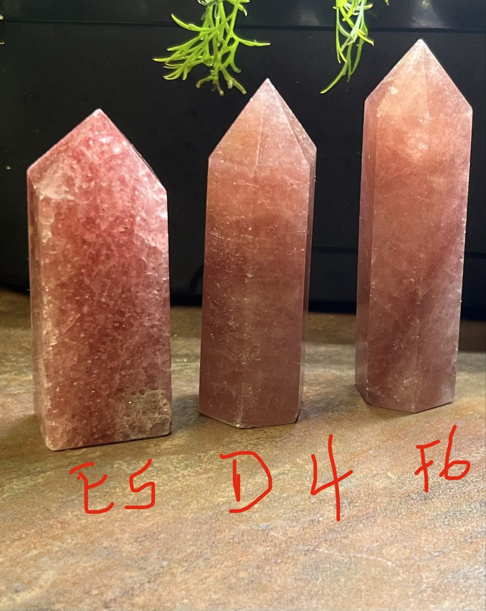 Strawberry Quartz Crystal Towers -