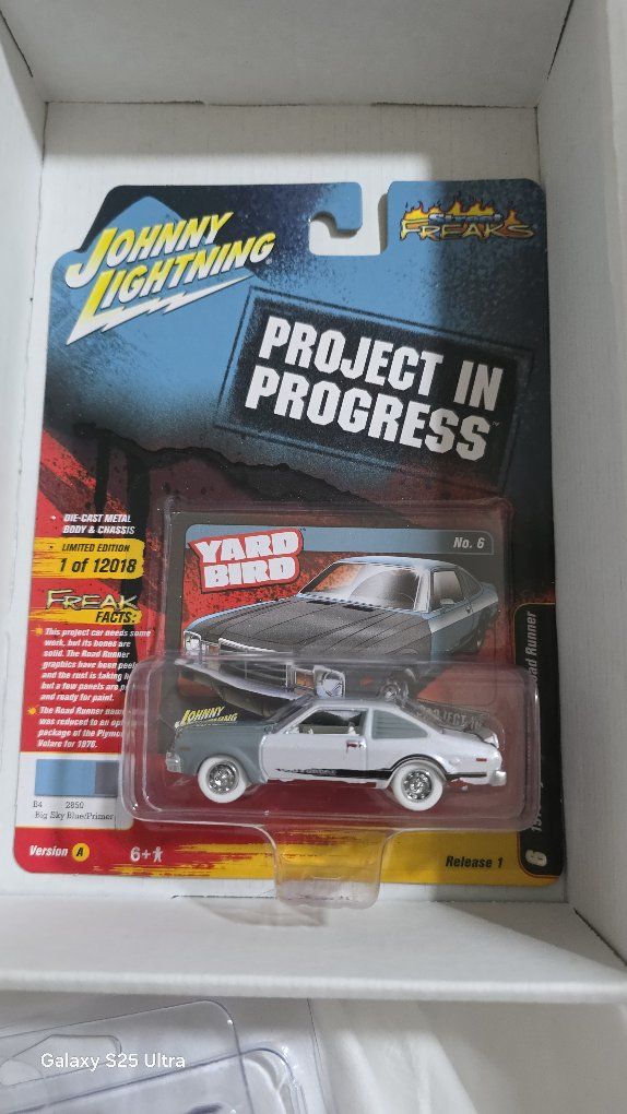 Johnny Lightning work in progress white lightning and Dragula white lightning