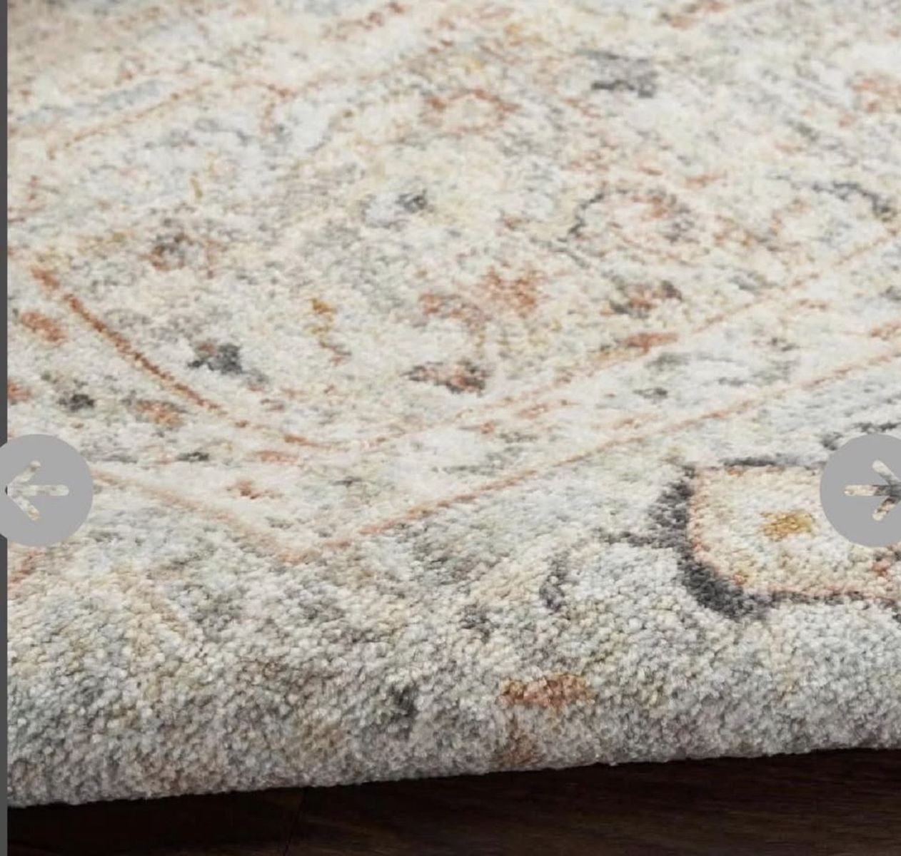 New. 10x14 Traditional Persian Style Area Rug in Ivory, Beige, and Terracotta