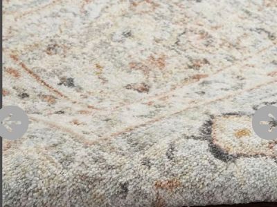 New. 10x14 Traditional Persian Style Area Rug in Ivory, Beige, and Terracotta
