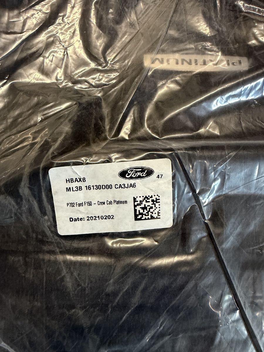 New OEM Ford F-150 Crew Cab Platinum All-Weather Floor Liner Set (2021-2024), Part ML3B 16130D00 CA3JA6 (Floor Mats)