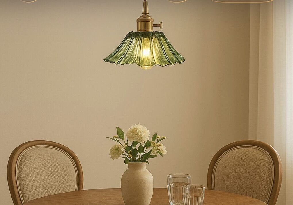 Green Glass Pendants