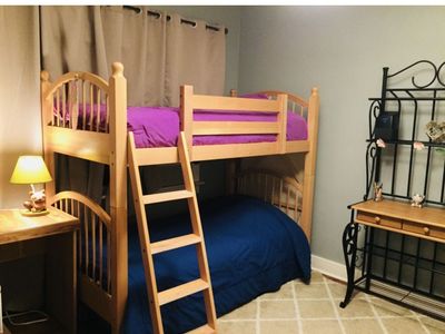 Bedroom set Sturdy Wooden Bunk Bed Frame with Built-In Ladder + desk + baker + chair or separately