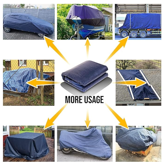 16’ x 31' Rectangle Blue Winter Swimming Pool Cover Tarp Heavy Duty, Waterproof, UV Resistant (Cover Size: 20' x 35'
