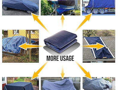 16’ x 31' Rectangle Blue Winter Swimming Pool Cover Tarp Heavy Duty, Waterproof, UV Resistant (Cover Size: 20' x 35'