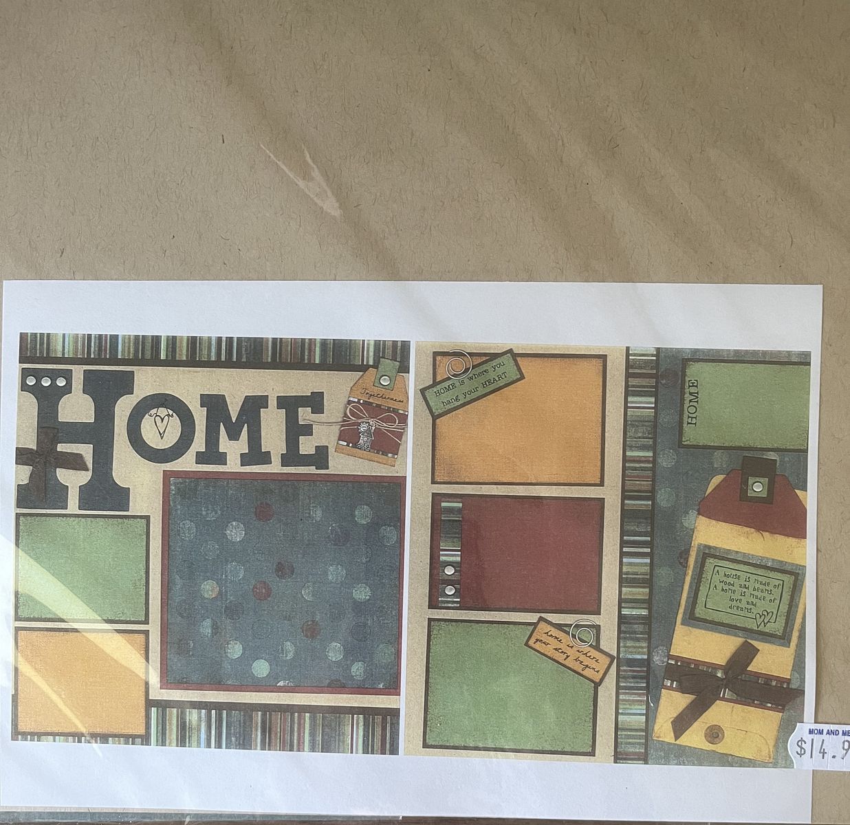 12” x 12” Scrapbook Page Kit – Home