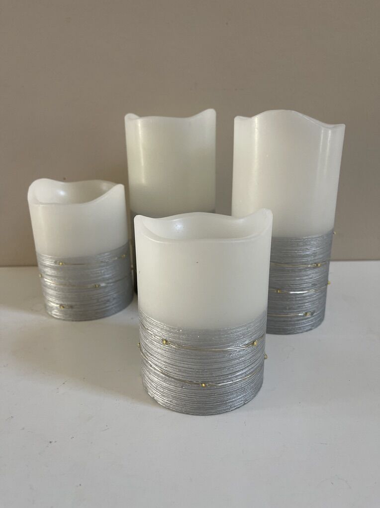 New! My Home 4 Pack Flameless LED Pillar Candles