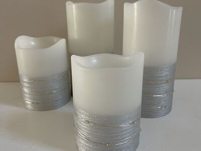 New! My Home 4 Pack Flameless LED Pillar Candles