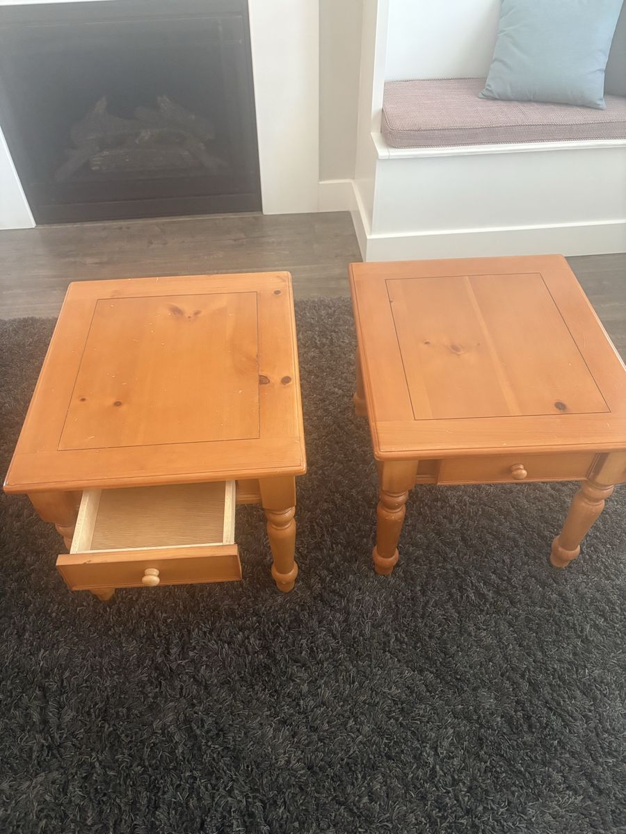 End Tables - Solid Oak