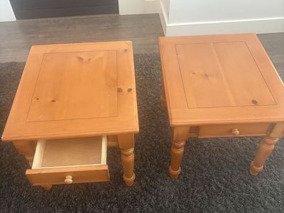 End Tables - Solid Oak