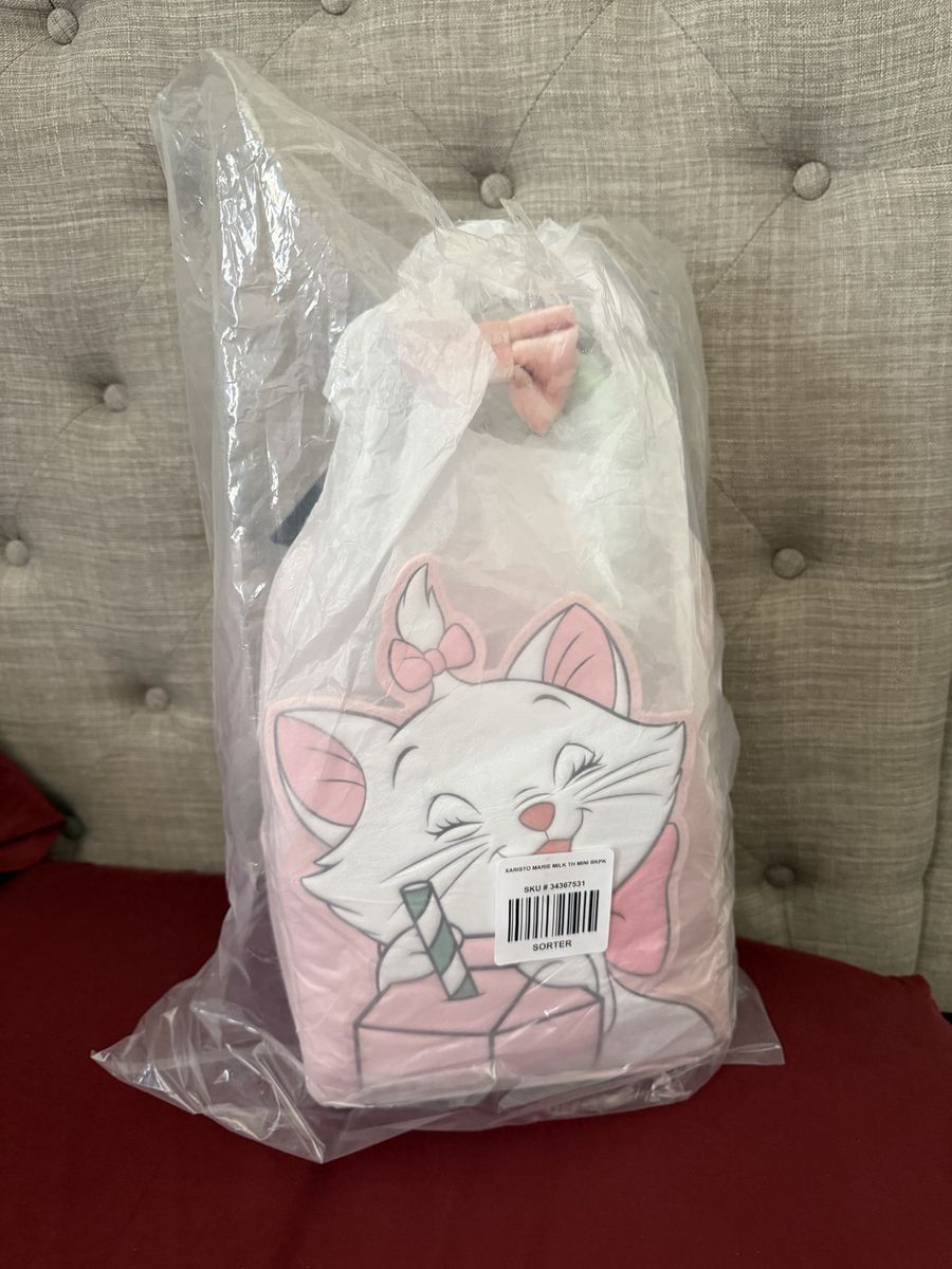 Loungefly Disney Marie Milk Tea Mini Backpack Pink The Aristocrats NEW