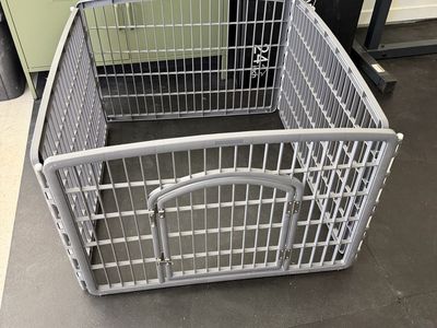Grey Plastic Pet Playpen with Door