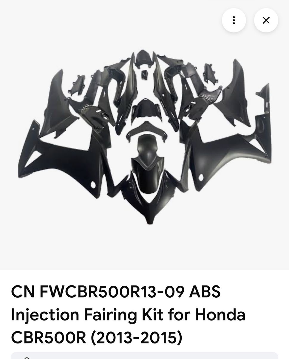 Matte Black ABS Injection Fairing Kit for Honda CBR500R 2013-2015