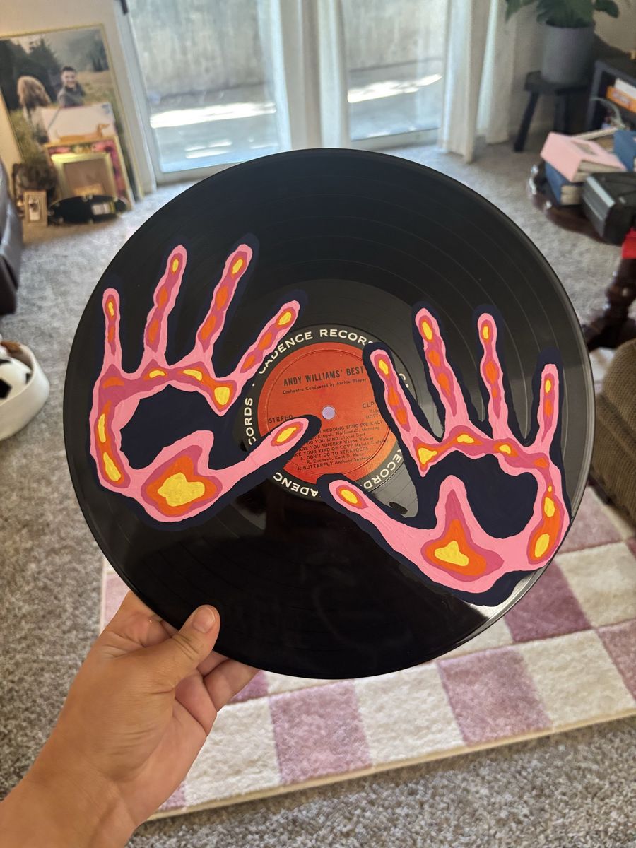 Hand-Painted Upcycled Vinyl Record Wall Art Decor Collection