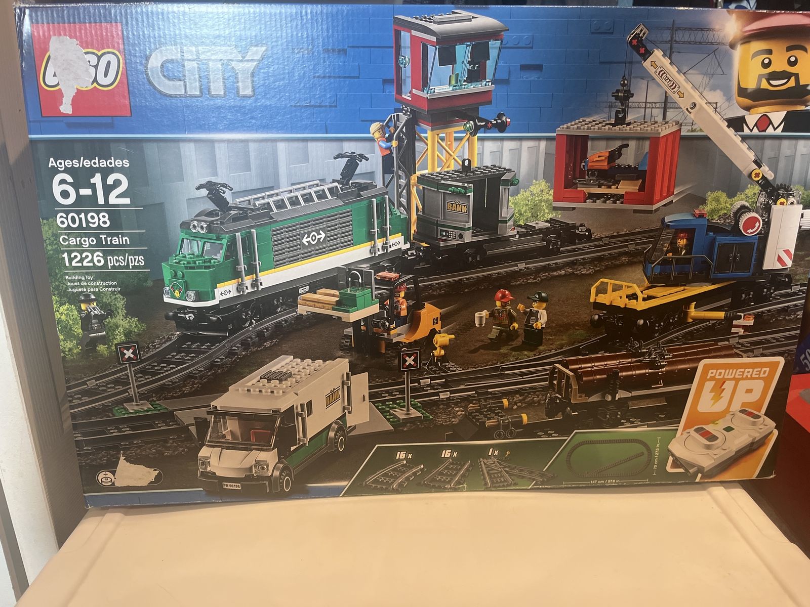 LEGO City Cargo Train 60198 Set - 1226 Pieces, Ages 6-12, Powered Up