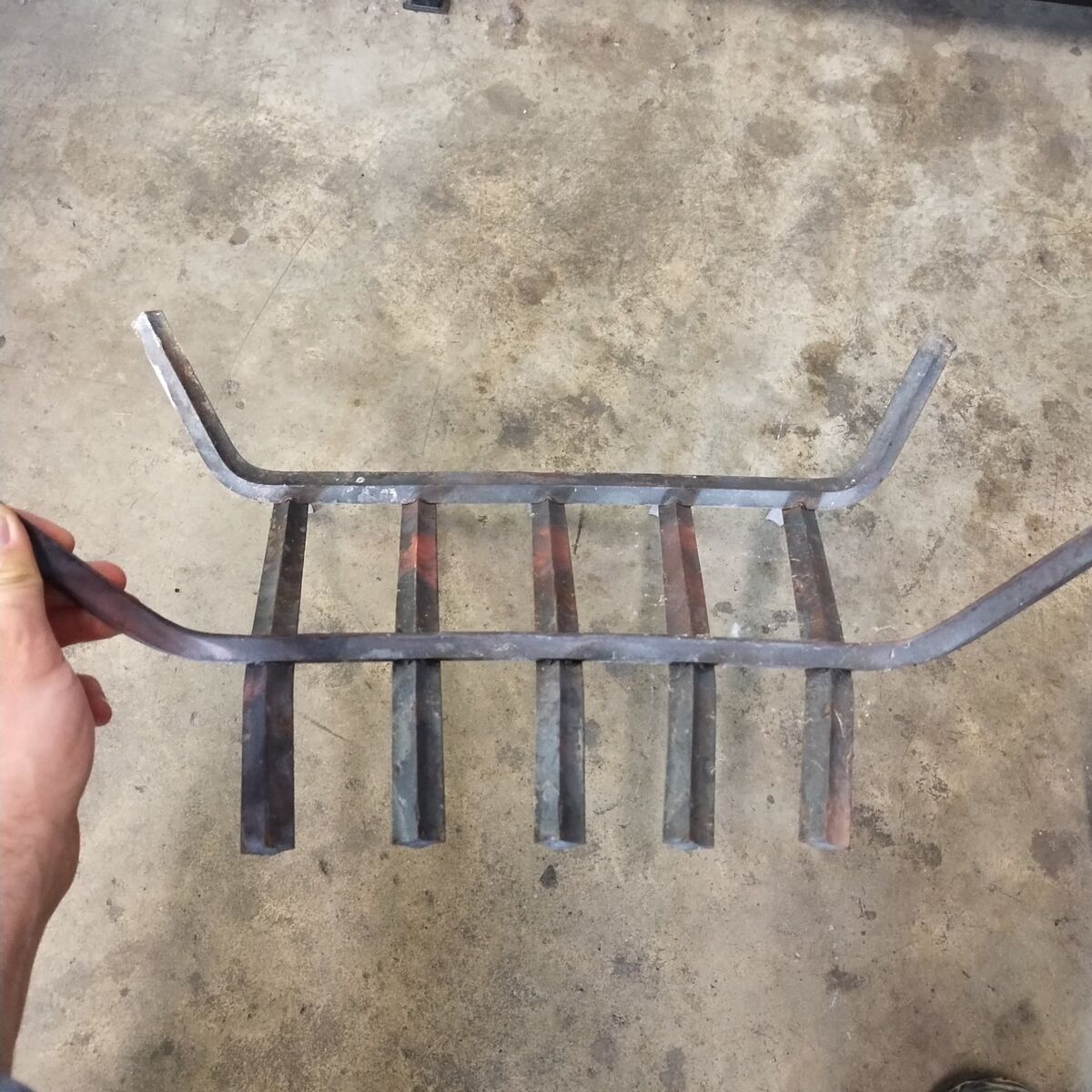 Fireplace metal grate