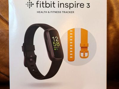 *NEW* Fitbit Inspire 3 Health & Fitness Tracker Bundle - Black with Extra Band