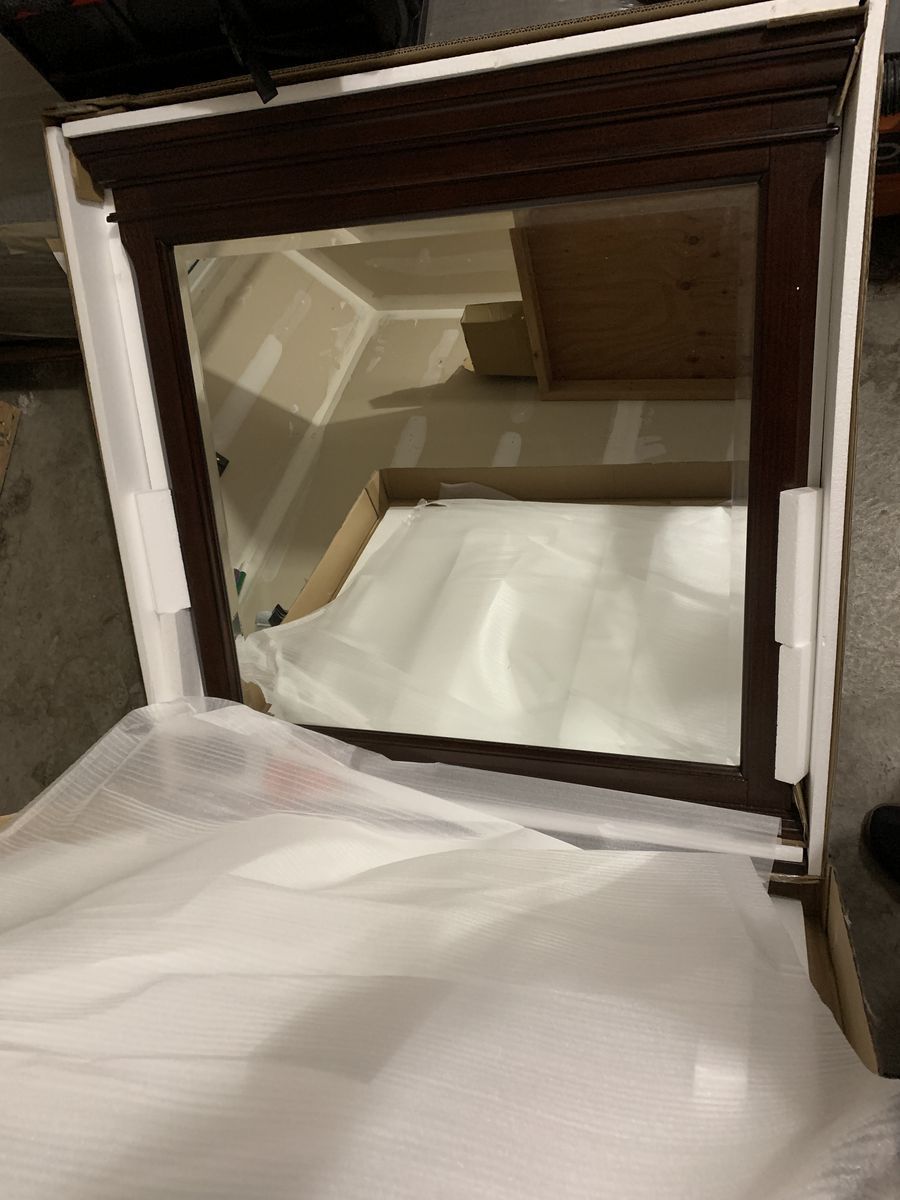 44" x 40" Cherry Dresser Mirror