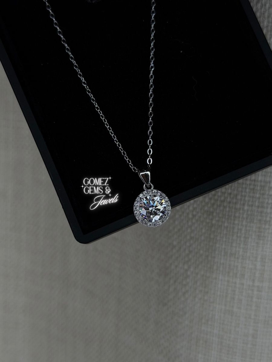 Sterling Silver Moissanite Necklace