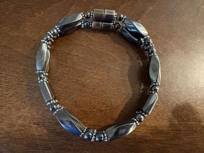 2 Row Magnetic Hematite Bracelet Like New