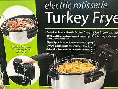 New Presto ProFry™ Electric Rotisserie Turkey Fryer.