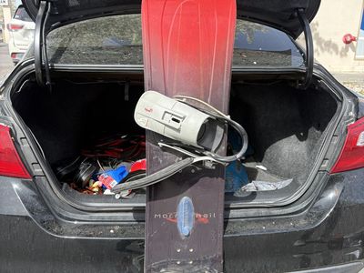 Snowboard With Burton Bindings
