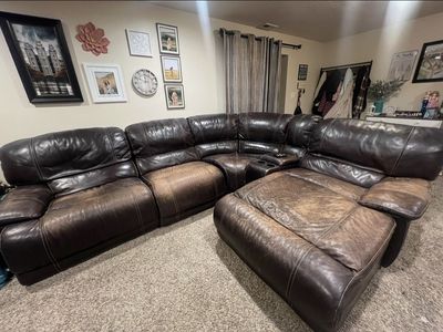 Large Leather Sectional