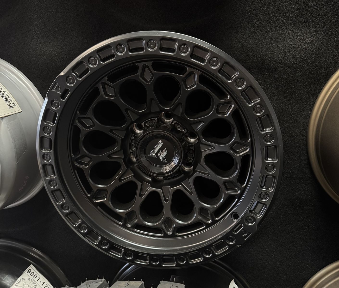 Brand new set of 4 wheels Fittipaldi satin black 17x9" 6x135/6x5.5 lug Pattern offset -12mm