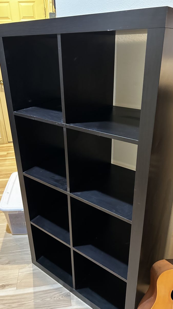 Awesome IKEA Black 8 Cube Bookshelf