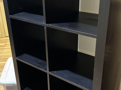 Awesome IKEA Black 8 Cube Bookshelf