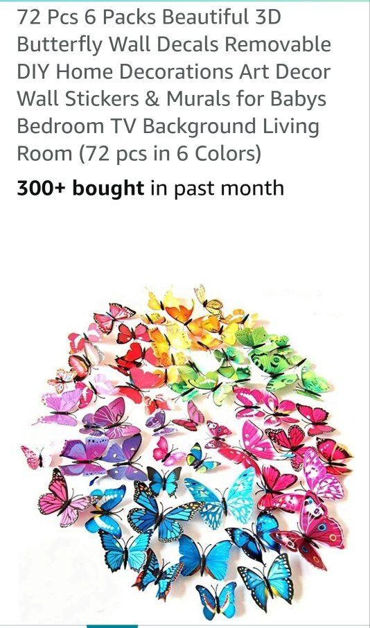 Butterfly wall decals removable