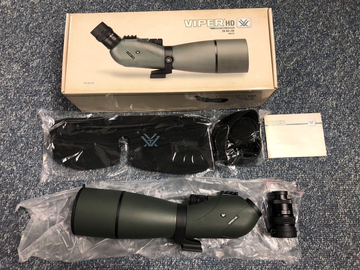 Vortex Viper HD 20-60x80 Angled Spotting Scope & Mountain Pass Aluminum Tripod With Pan Head