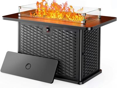 Ciays 43-Inch Rectangular Propane Fire Pit
