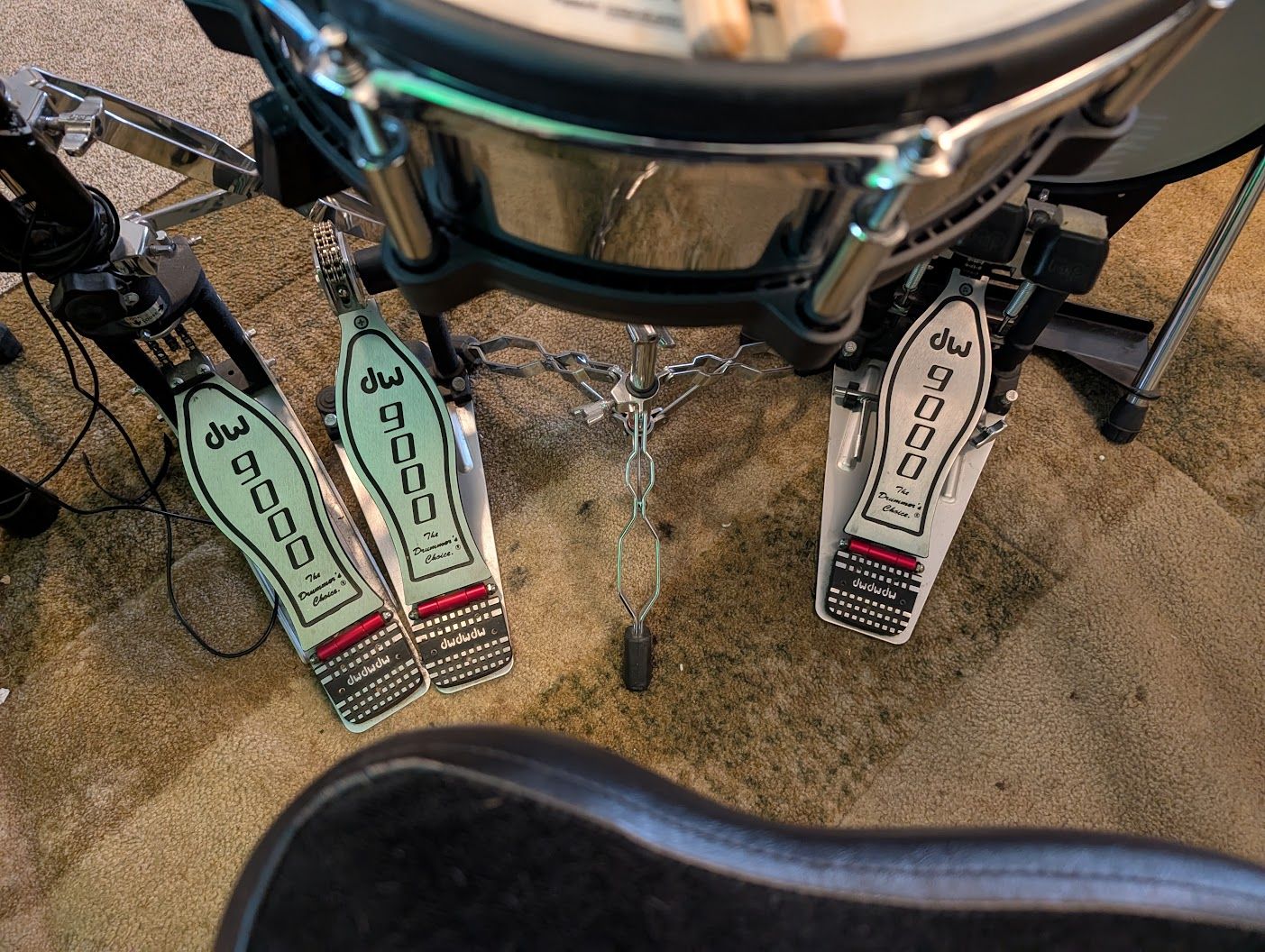 DW 9000 Series Double Bass Pedal + DW 9000 2-Leg Hi-Hat Stand (Like New)