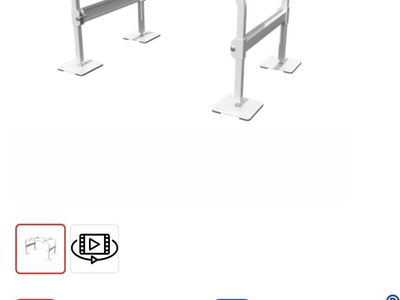 Quick-Sling QSMS1801 18in Tall Mini-Split Stand, Steel, White