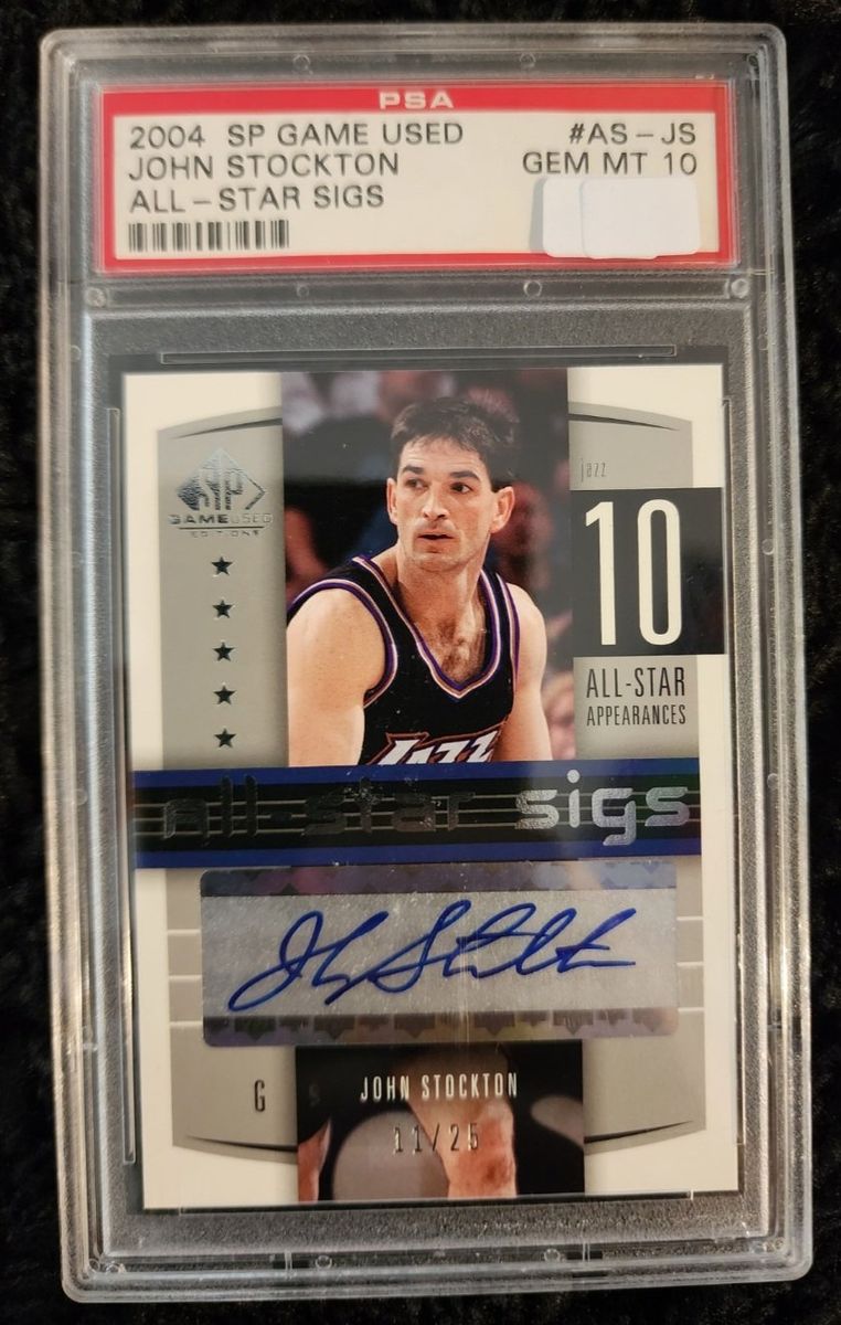 John Stockton #/Auto. Gem Mt 10