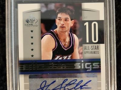 John Stockton #/Auto. Gem Mt 10