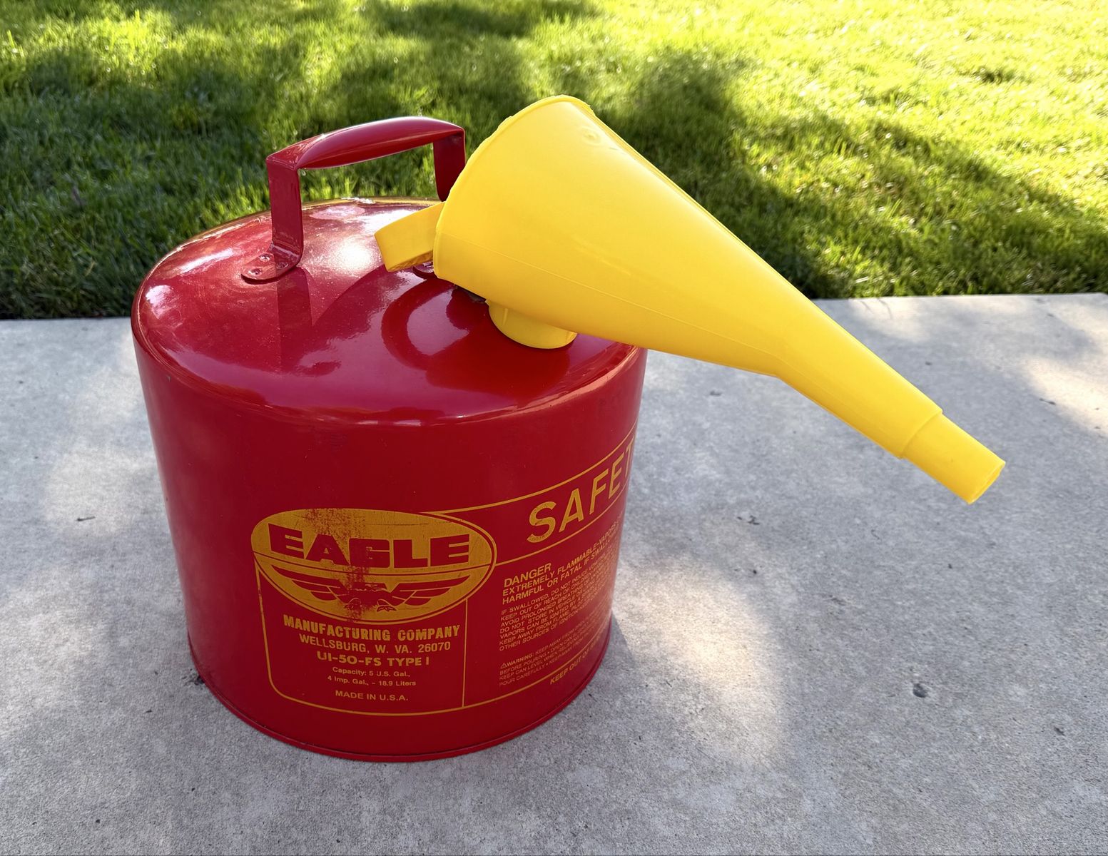 5 Gallon Eagle Safety Gas Can