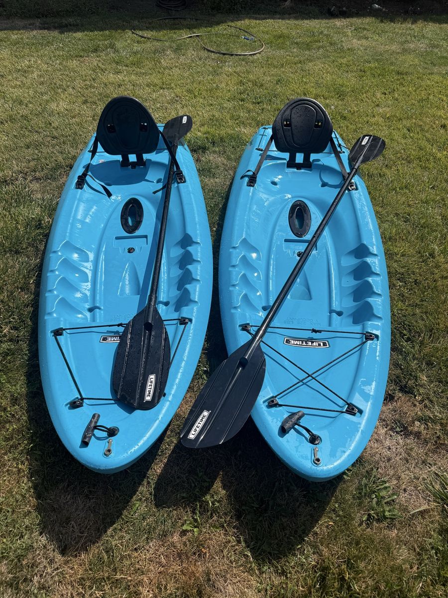 Lifetime Hydros Kayaks With Paddles - $85 Each
