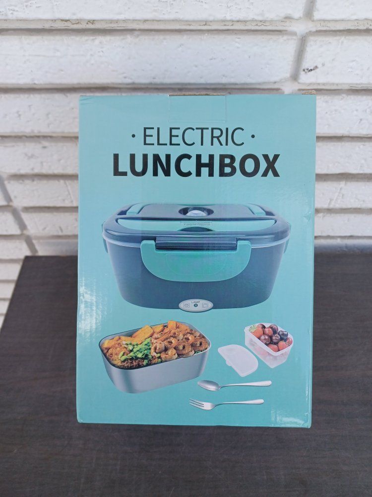 Electric Lunchbox Portable Food Warmer Teal/Black - New in Box